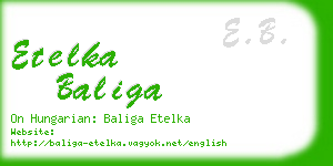 etelka baliga business card